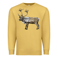 Antique Gold reindeer buck deer Premium Sweatshirt - LillyAllenDesigns