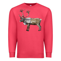 Cardinal reindeer buck deer Premium Sweatshirt - LillyAllenDesigns