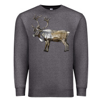 Charcoal Heather reindeer buck deer Premium Sweatshirt - LillyAllenDesigns
