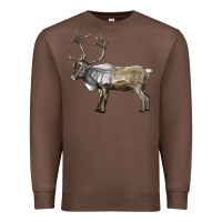 Chestnut reindeer buck deer Premium Sweatshirt - LillyAllenDesigns