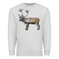 Dove Grey reindeer buck deer Premium Sweatshirt - LillyAllenDesigns