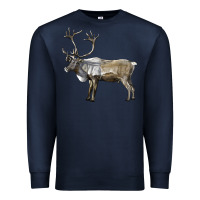 Navy reindeer buck deer Premium Sweatshirt - LillyAllenDesigns