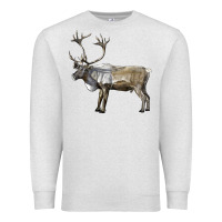 Oatmeal Heather reindeer buck deer Premium Sweatshirt - LillyAllenDesigns