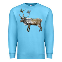 Ocean Blue reindeer buck deer Premium Sweatshirt - LillyAllenDesigns