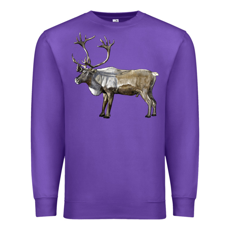 Reindeer Buck Deer Premium Sweatshirt by LillyAllenDesigns | Teevron