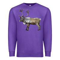 Purple reindeer buck deer Premium Sweatshirt - LillyAllenDesigns