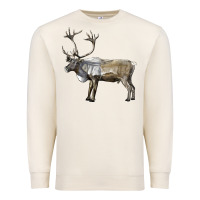 Sandshell reindeer buck deer Premium Sweatshirt - LillyAllenDesigns