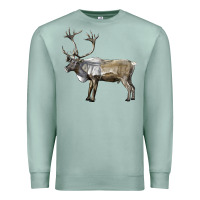 Seafoam reindeer buck deer Premium Sweatshirt - LillyAllenDesigns