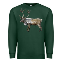 Sports Green reindeer buck deer Premium Sweatshirt - LillyAllenDesigns