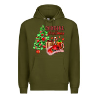 Army Green Cowgirl Christmas Premium Hoodie - AdoDesignShop