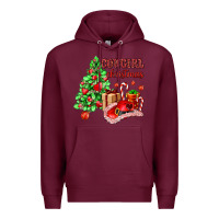 Burgundy Cowgirl Christmas Premium Hoodie - AdoDesignShop