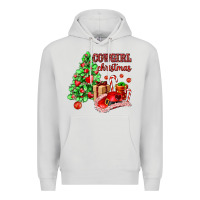 Dove Grey Cowgirl Christmas Premium Hoodie - AdoDesignShop