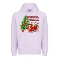 Lilac Cowgirl Christmas Premium Hoodie - AdoDesignShop