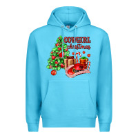 Ocean Blue Cowgirl Christmas Premium Hoodie - AdoDesignShop