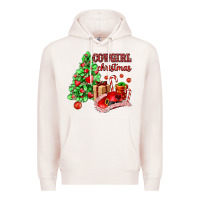 Pale Pink Cowgirl Christmas Premium Hoodie - AdoDesignShop