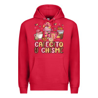 Cardinal cafecito y chisme Premium Hoodie - MaliasSmallBusiness