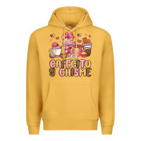 Mustard cafecito y chisme Premium Hoodie - MaliasSmallBusiness