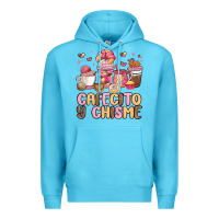 Ocean Blue cafecito y chisme Premium Hoodie - MaliasSmallBusiness