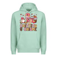 Seafoam cafecito y chisme Premium Hoodie - MaliasSmallBusiness