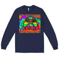 Navy lgbtq gaymer and gender symbol tumbler Long Sleeve Tee - HRA Design Shop