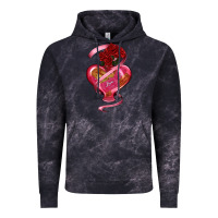 Cloud Black heart glass vase love tickets with rose Vintage Hoodie - RanaPortraitStore