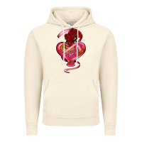 Vintage Artic heart glass vase love tickets with rose Vintage Hoodie - RanaPortraitStore