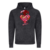Vintage Black heart glass vase love tickets with rose Vintage Hoodie - RanaPortraitStore