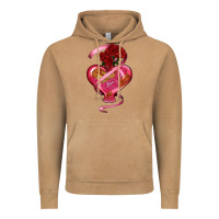 Vintage Camel heart glass vase love tickets with rose Vintage Hoodie - RanaPortraitStore
