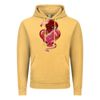 Vintage Mustard heart glass vase love tickets with rose Vintage Hoodie - RanaPortraitStore