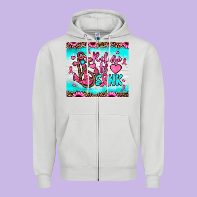 Refuse To Sink Zipper Hoodie Designed By Jahusdesignshop