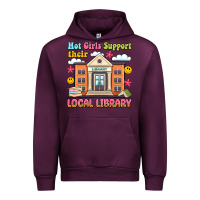 Mauve Wine hot girls support their local library Urban Hoodie - Artiststas
