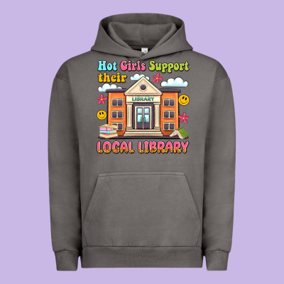 Hot Girls Support Their Local Library Urban Hoodie Designed By Artiststas