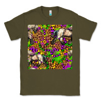 Army Green mardi gras leopard horse seamless pattern Classic Tee - FaDigitalArtStudio