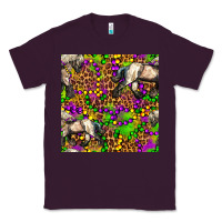 Plum mardi gras leopard horse seamless pattern Classic Tee - FaDigitalArtStudio
