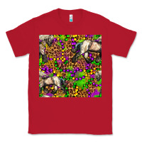 Red mardi gras leopard horse seamless pattern Classic Tee - FaDigitalArtStudio