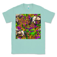 Seafoam mardi gras leopard horse seamless pattern Classic Tee - FaDigitalArtStudio