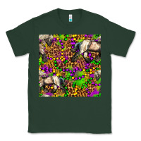 Sports Green mardi gras leopard horse seamless pattern Classic Tee - FaDigitalArtStudio
