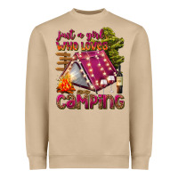 Just A Girl Who Loves Camping Heavyweight Sweatshirt | Teevron