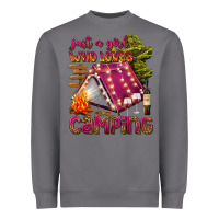 Storm just a girl who loves camping Heavyweight Sweatshirt - texasbilliewilder