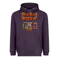 Plum The Best Bucking Dad Ever Heavyweight Hoodie - LillyAllenDesigns