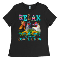 Black relax we are all crazy  competition Ladies Tee - AdoDesignShop
