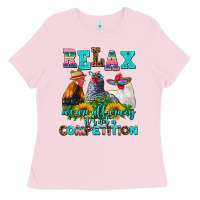 Bubblegum Pink relax we are all crazy  competition Ladies Tee - AdoDesignShop