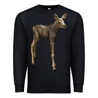 Black moose fawn deer Premium Sweatshirt - LillyAllenDesigns