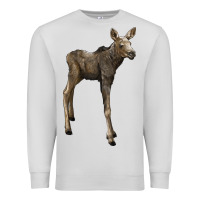 Dove Grey moose fawn deer Premium Sweatshirt - LillyAllenDesigns