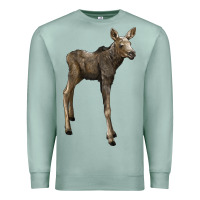 Seafoam moose fawn deer Premium Sweatshirt - LillyAllenDesigns