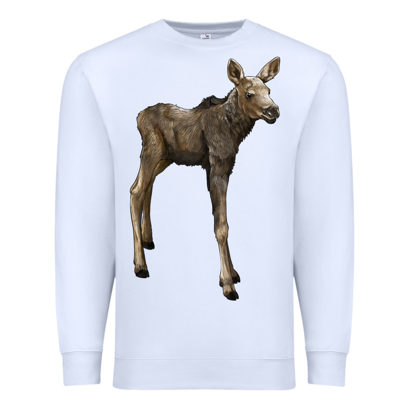 Moose Fawn Deer Premium Sweatshirt by LillyAllenDesigns | Teevron