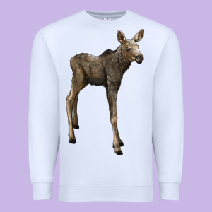 Moose Fawn Deer Premium Sweatshirt Designed By Lillyallendesigns