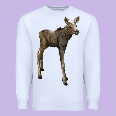 Moose Fawn Deer Premium Sweatshirt Designed By Lillyallendesigns