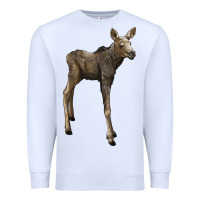 White moose fawn deer Premium Sweatshirt - LillyAllenDesigns