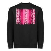 Black Breast Cancer Brushstrokes Heavyweight Sweatshirt - RanaPortraitStore
